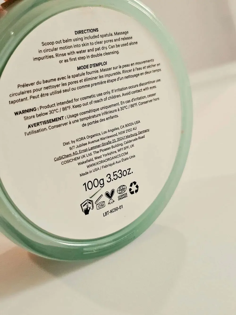 $48 MSRP- KORA Organics Active Algae Calming Cleansing Balm
